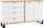 Cross komód 2 ajtó 4 fiók - Artisan tölgy - Fehér