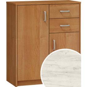 Komód 2 ajtó 2 fiók K1-2D-2S - Fehér tölgy