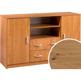   Komód 2 ajtó 2 fiók nyitott polc K-1442S2DW6 - Artisan tölgy