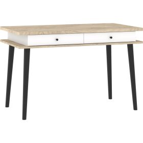 Dolce asztal kicsi - Endgrain tölgy - Fényes fehér