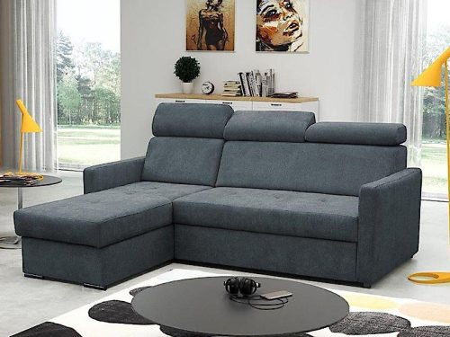 Cindy ágyazható sarokkanapé - Sötét fűzöld