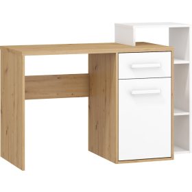   Rio íróasztal 1 ajtó 1 fiók jobbos - Artisan tölgy - Fehér