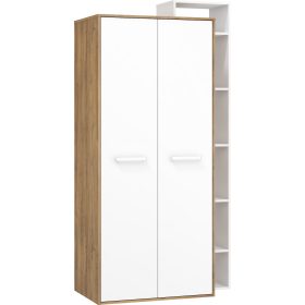   Rio gardróbszekrény 2 ajtó jobbos - Burgundy tölgy - Fehér