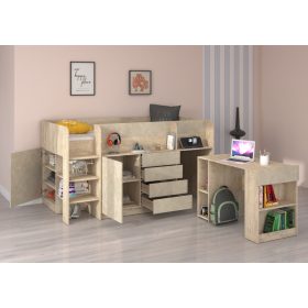 Smile galériaágy balos - Endgrain tölgy - Granada mandula