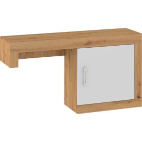   Verin TV-állvány rátét elem 1 ajtó jobbos - Artisan tölgy - Fehér