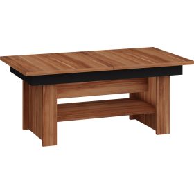   Mexico emelhető és kihúzható dohányzóasztal - Wallis szilva - Fekete