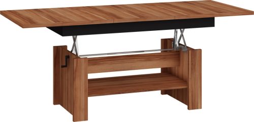 Mexico emelhető és kihúzható dohányzóasztal - Wallis szilva - Fekete