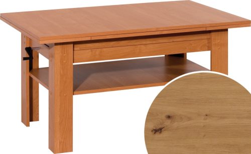 Sylwia emelhető és kihúzható dohányzóasztal - Artisan tölgy