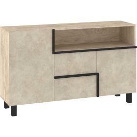   Lars komód 2 ajtó 2 fiók - Endgrain tölgy - Granada mandula