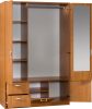 Wenecja 2 gardróbszekrény 3 ajtó 2 fiók tükörrel - Éger