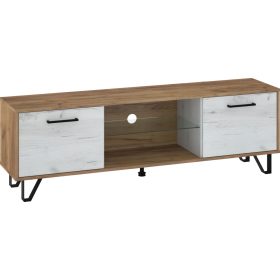 Boss TV-állvány 160 - Arany tölgy - Fehér tölgy