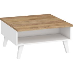 Nordis dohányzóasztal 2 ajtó - Arany tölgy - Fehér