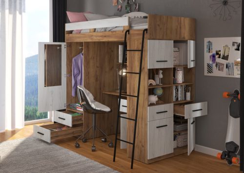 Level galériaágy jobbos - Arany tölgy - Fehér tölgy