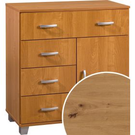 Komód 1 ajtó 4 fiók KN-8044S1D - Artisan tölgy