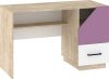 Pax 120 íróasztal 1 ajtó 1 fiók - Endgrain tölgy - Fehér - Levendula