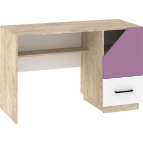   Pax 120 íróasztal 1 ajtó 1 fiók - Endgrain tölgy - Fehér - Levendula
