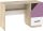 Pax 120 íróasztal 1 ajtó 1 fiók - Endgrain tölgy - Fehér - Levendula