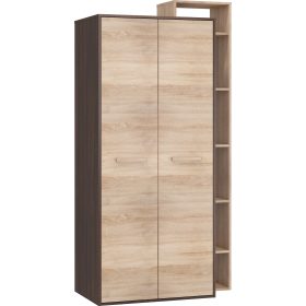   Rio gardróbszekrény 2 ajtó jobbos - Sötét Sonoma tölgy - Világos Sonoma tölgy