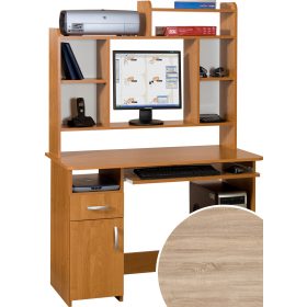   Kier Max számítógépasztal magasítóval - Világos Sonoma tölgy