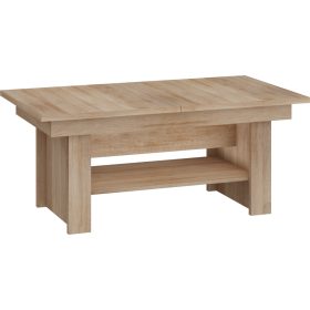   Mexico emelhető és kihúzható dohányzóasztal - Világos Sonoma tölgy