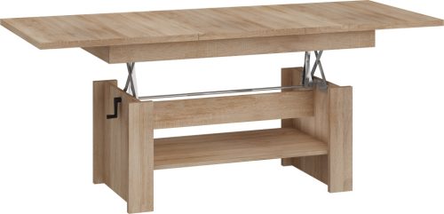 Mexico emelhető és kihúzható dohányzóasztal - Világos Sonoma tölgy