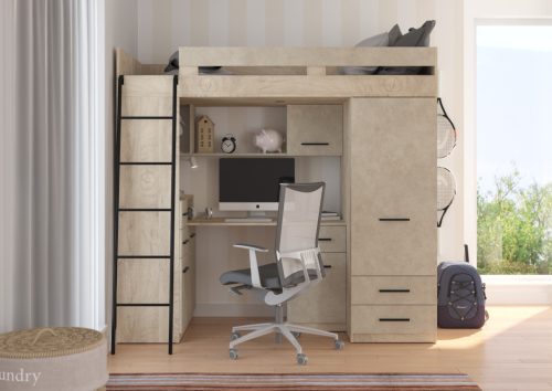 Smyk galériaágy balos - Endgrain tölgy - Granada mandula