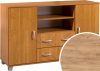Komód 2 ajtó 2 fiók nyitott polc KN-1442S2DW6 - Arany tölgy