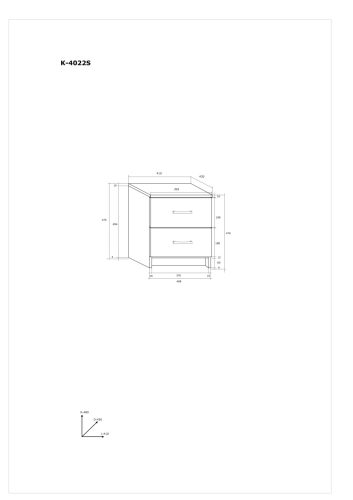 Éjjeliszekrény 2 fiók K-4022S - Wallis szilva