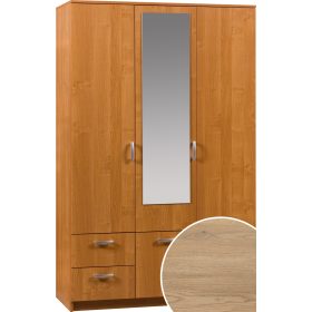   Wenecja 2 gardróbszekrény 3 ajtó 2 fiók tükörrel - Cremona tölgy