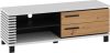 Lamir TV-állvány 2 fiók - Fehér - Artisan tölgy - Fekete