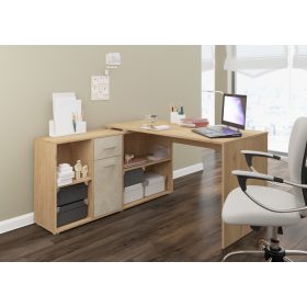   Beat L íróasztal kombináció balos - Cremona tölgy - Granada mandula
