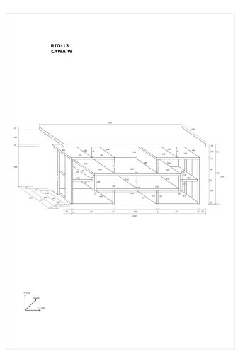 Rio dohányzóasztal W - Sötét Sonoma tölgy - Világos Sonoma tölgy