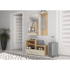   City előszoba bútor szett - Cremona tölgy - Granada mandula