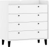 Dolce komód 4 fiók - Fehér - Fényes fehér