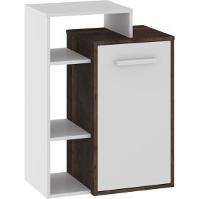 Rio komód 1 ajtó balos - Grange tölgy - Fehér