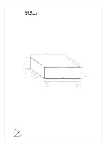 Sven kicsi dohányzóasztal 2 ajtó - Cremona tölgy - Granada mandula