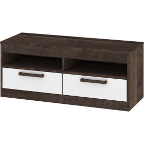   Maximus  TV-állvány 2 fiók - Grange tölgy - Fényes fehér