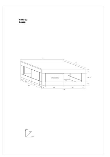 Verin dohányzóasztal - Grange tölgy - Fényes fekete