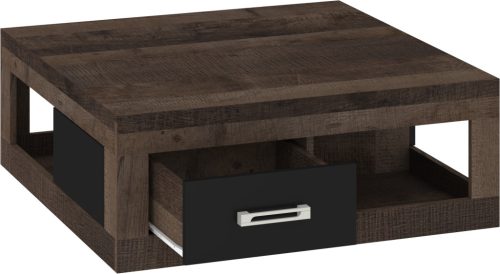 Verin dohányzóasztal - Grange tölgy - Fényes fekete