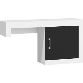   Verin TV-állvány rátét elem 1 ajtó jobbos - Fehér - Fényes fekete