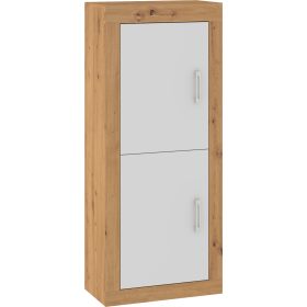 Verin könyvespolc 2D 2 ajtó - Artisan tölgy - Fehér