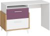 Hey íróasztal 2 fiók 125 - Artisan tölgy - Fehér - Lila