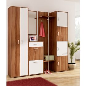 Előszoba bútor szett 5 - Wallis szilva - Fehér