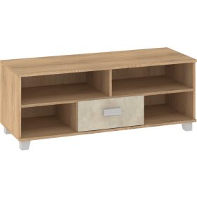 Solo TV-állvány 1 fiók - Cremona tölgy - Granada mandula