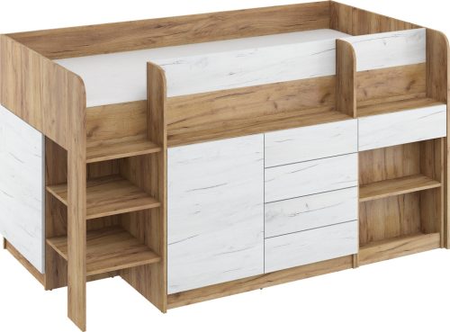 Smile galériaágy balos - Arany tölgy - Fehér tölgy