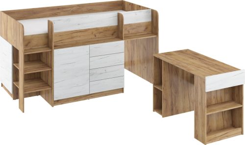 Smile galériaágy balos - Arany tölgy - Fehér tölgy