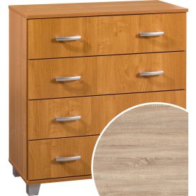 Komód 4 fiók KN-8044S - Világos Sonoma tölgy