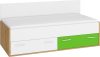 Hey ágykeret 205 - Artisan tölgy - Fehér - Zöld