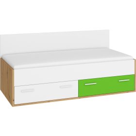 Hey ágykeret 205 - Artisan tölgy - Fehér - Zöld