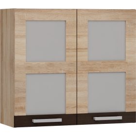  Polo W80PN felső 80 cm széles 2-ajtós üveges konyhaszekrény elem